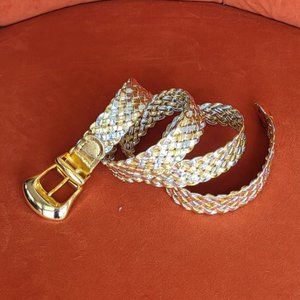 Day-lor Vintage 2 Tone Metallic Braid Women's Belt